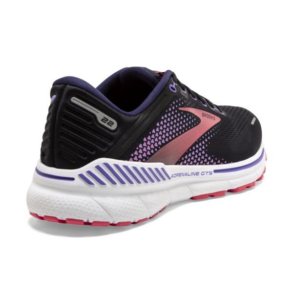 Brooks Adrenaline GTS 22 Women's Road Running Shoes Black / Purple / Coral | NZ-246085