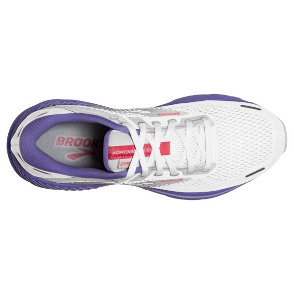 Brooks Adrenaline GTS 22 Women's Road Running Shoes White / Coral / Purple | NZ-310854