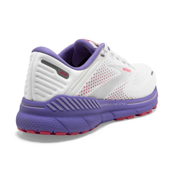 Brooks Adrenaline GTS 22 Women's Road Running Shoes White / Coral / Purple | NZ-310854