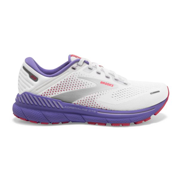 Brooks Adrenaline GTS 22 Women\'s Road Running Shoes White / Coral / Purple | NZ-310854