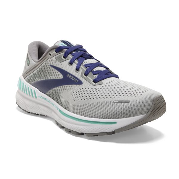 Brooks Adrenaline GTS 22 Women's Road Running Shoes Grey / Blue / Green | NZ-617405