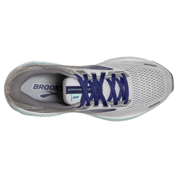 Brooks Adrenaline GTS 22 Women's Road Running Shoes Grey / Blue / Green | NZ-617405