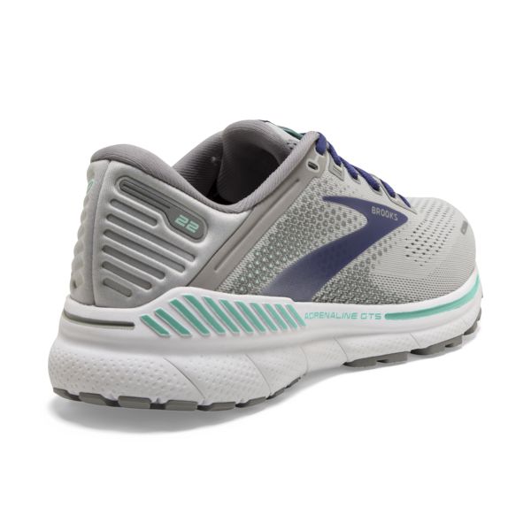 Brooks Adrenaline GTS 22 Women's Road Running Shoes Grey / Blue / Green | NZ-617405