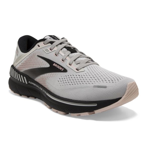 Brooks Adrenaline GTS 22 Women's Road Running Shoes Grey / Rose / Black | NZ-645089