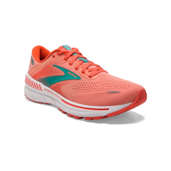 Brooks Adrenaline GTS 22 Women's Road Running Shoes Orange / Green / White | NZ-852176