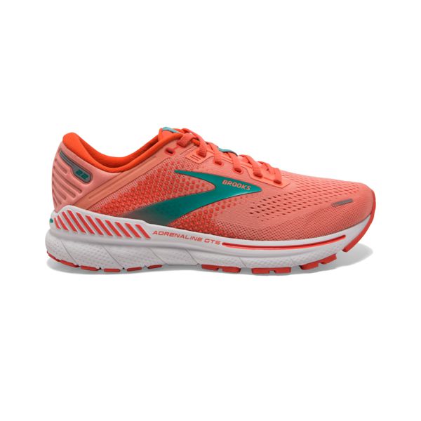 Brooks Adrenaline GTS 22 Women\'s Road Running Shoes Orange / Green / White | NZ-852176