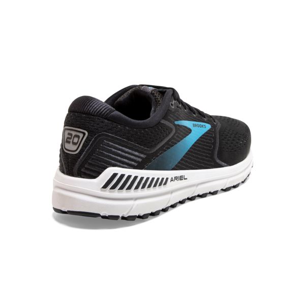 Brooks Ariel 20 Women's Road Running Shoes Black / Blue / White | NZ-376452