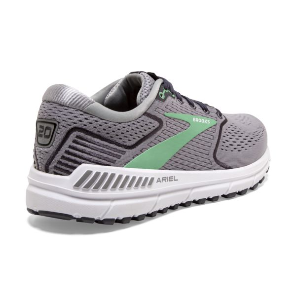 Brooks Ariel 20 Women's Road Running Shoes Grey / Black / Green | NZ-384596