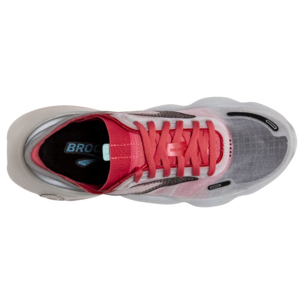 Brooks Aurora-BL Women's Road Running Shoes Grey / Coral / Black | NZ-29384