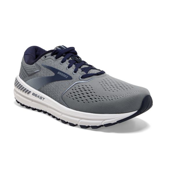 Brooks Beast 20 Men's Road Running Shoes Grey / Blue / White | NZ-125069