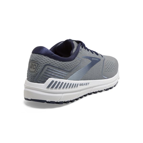 Brooks Beast 20 Men's Road Running Shoes Grey / Blue / White | NZ-125069