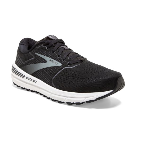 Brooks Beast 20 Men's Road Running Shoes Black / Grey / White | NZ-274560