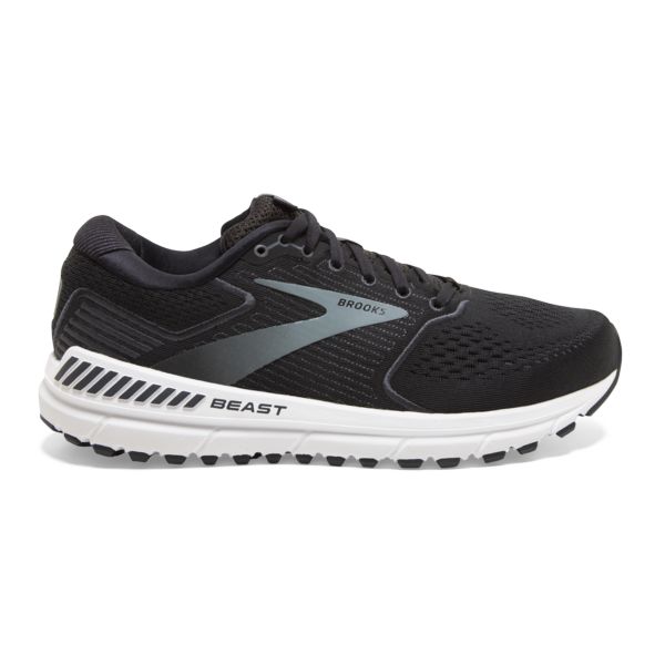 Brooks Beast 20 Men\'s Road Running Shoes Black / Grey / White | NZ-274560