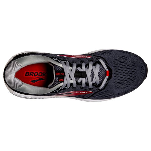 Brooks Beast 20 Men's Road Running Shoes Black / Red / White | NZ-837150