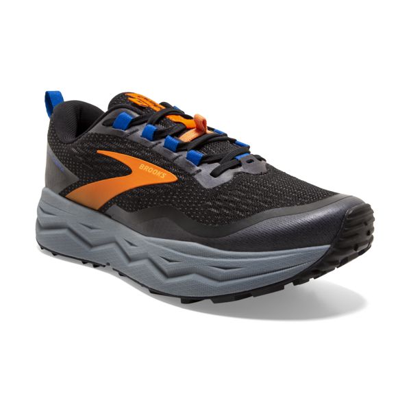 Brooks Caldera 5 Men's Trail Running Shoes Black / Yellow / Blue | NZ-257183