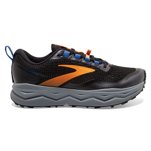 Brooks Caldera 5 Men\'s Trail Running Shoes Black / Yellow / Blue | NZ-257183