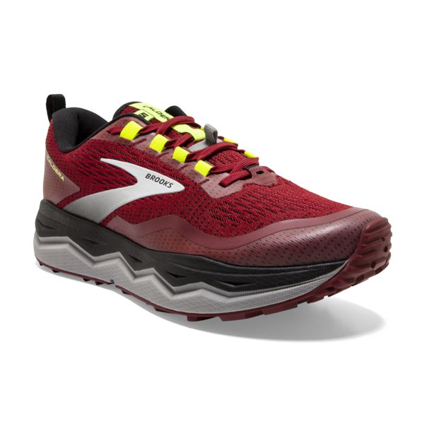 Brooks Caldera 5 Men's Trail Running Shoes Red / Black / Yellow | NZ-943027