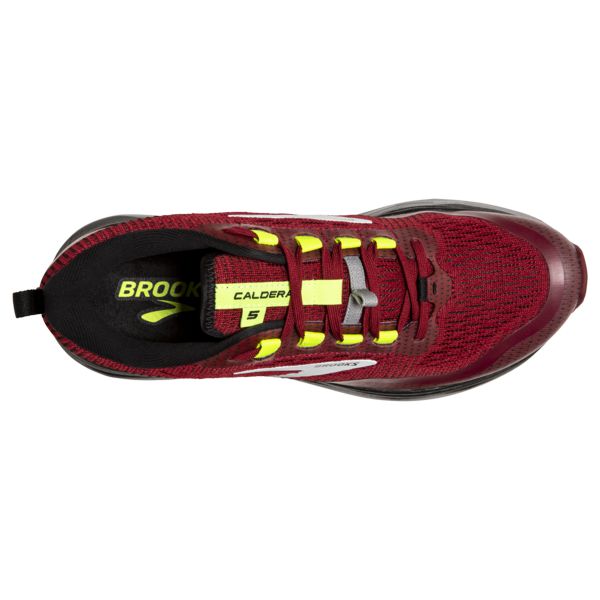 Brooks Caldera 5 Men's Trail Running Shoes Red / Black / Yellow | NZ-943027