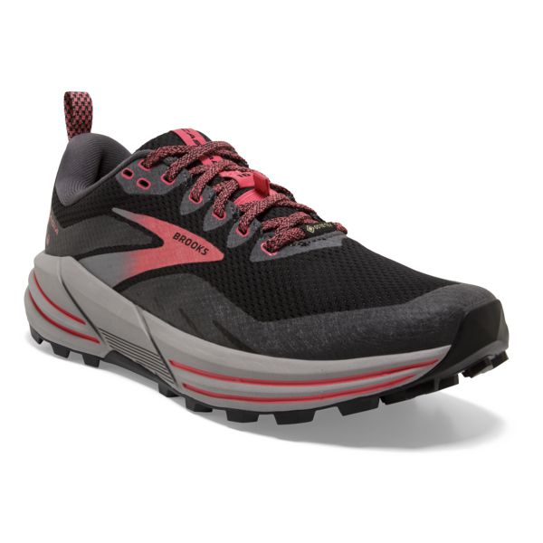 Brooks Cascadia 16 GTX Women's Trail Running Shoes Black / Coral | NZ-76351