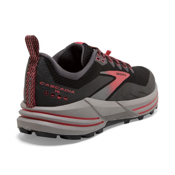 Brooks Cascadia 16 GTX Women's Trail Running Shoes Black / Coral | NZ-76351