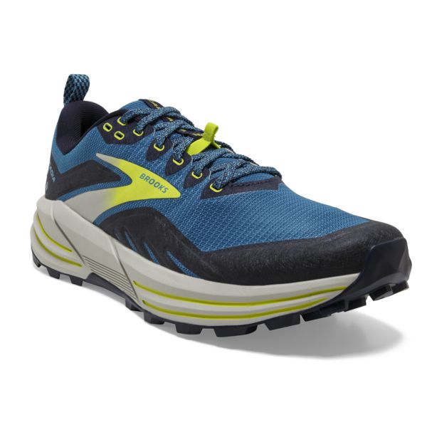 Brooks Cascadia 16 Men's Trail Running Shoes Blue / Black / Yellow | NZ-541073