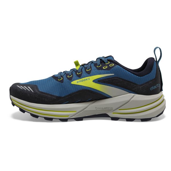 Brooks Cascadia 16 Men's Trail Running Shoes Blue / Black / Yellow | NZ-541073