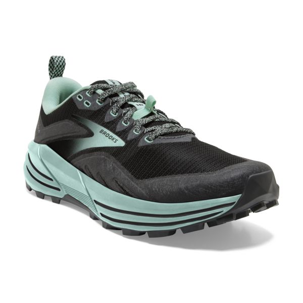 Brooks Cascadia 16 Women's Trail Running Shoes Black / Green | NZ-427109