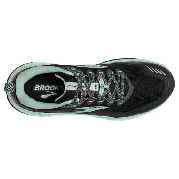 Brooks Cascadia 16 Women's Trail Running Shoes Black / Green | NZ-427109