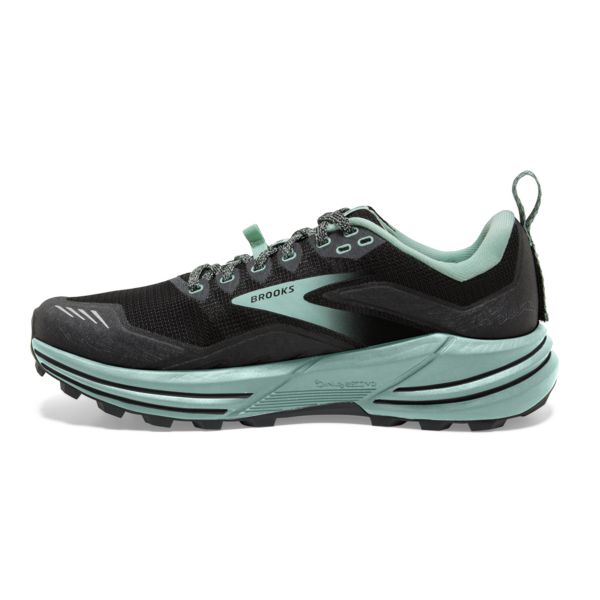 Brooks Cascadia 16 Women's Trail Running Shoes Black / Green | NZ-427109