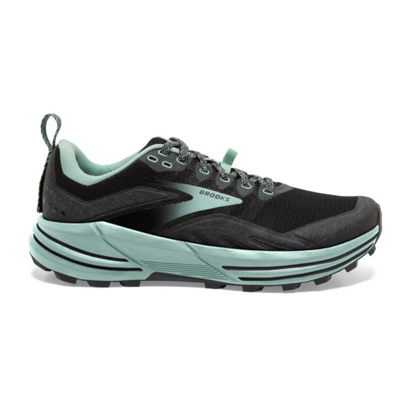 Brooks Cascadia 16 Women\'s Trail Running Shoes Black / Green | NZ-427109