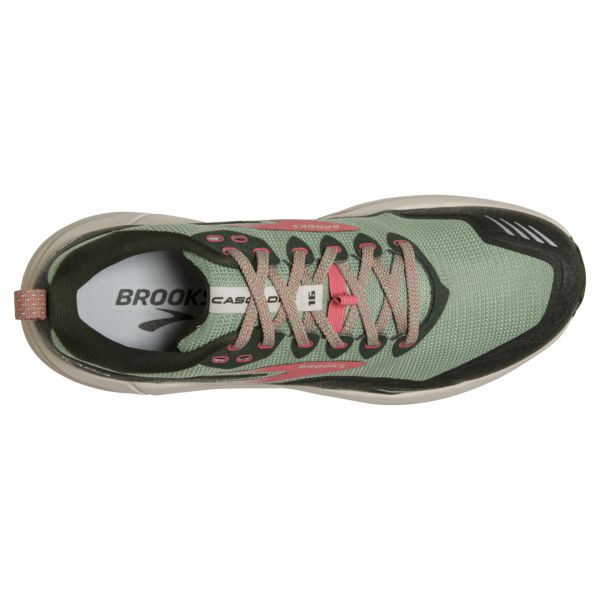 Brooks Cascadia 16 Women's Trail Running Shoes Green / Red / Brown | NZ-527906