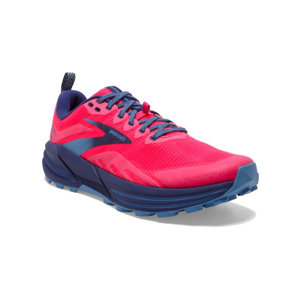 Brooks Cascadia 16 Women's Trail Running Shoes Red / Pink / Blue | NZ-53627