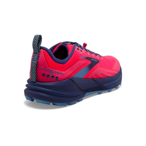 Brooks Cascadia 16 Women's Trail Running Shoes Red / Pink / Blue | NZ-53627