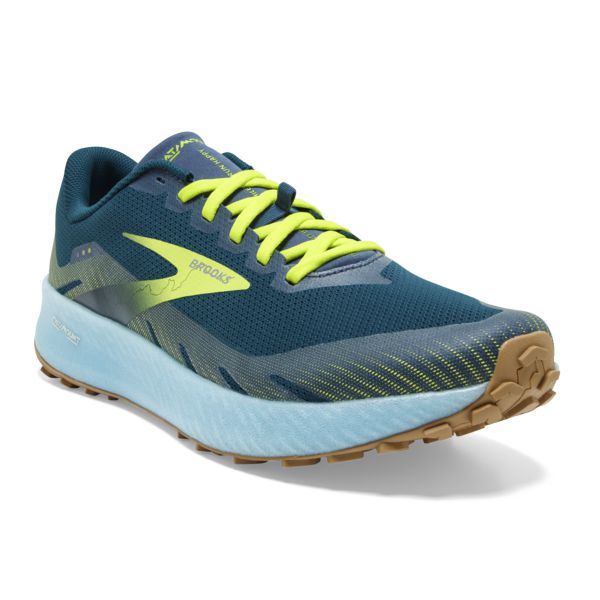 Brooks Catamount Men's Trail Running Shoes Blue / Green / Yellow | NZ-894260