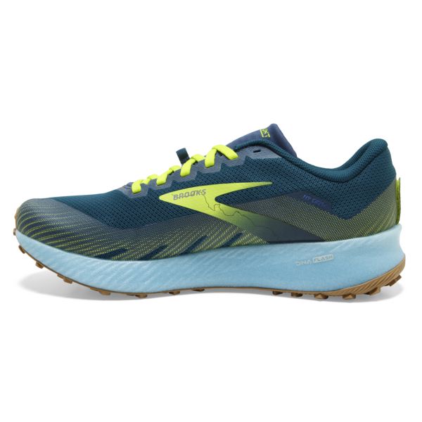 Brooks Catamount Men's Trail Running Shoes Blue / Green / Yellow | NZ-894260