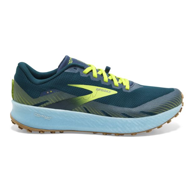 Brooks Catamount Men\'s Trail Running Shoes Blue / Green / Yellow | NZ-894260