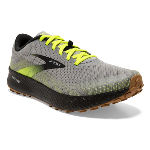 Brooks Catamount Men's Trail Running Shoes Grey / Yellow / Black | NZ-984231