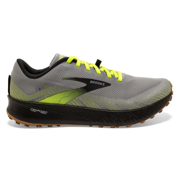 Brooks Catamount Men\'s Trail Running Shoes Grey / Yellow / Black | NZ-984231