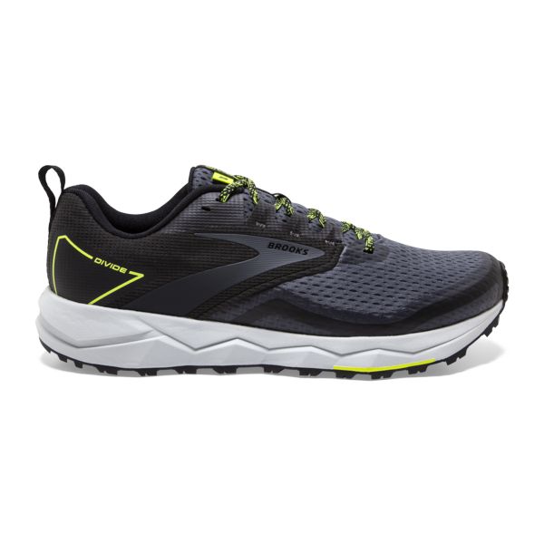 Brooks Divide 2 Men\'s Trail Running Shoes Black / Grey / Yellow | NZ-320146