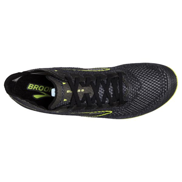 Brooks ELMN8 6 Men's Racing Shoes Black / Yellow | NZ-56198