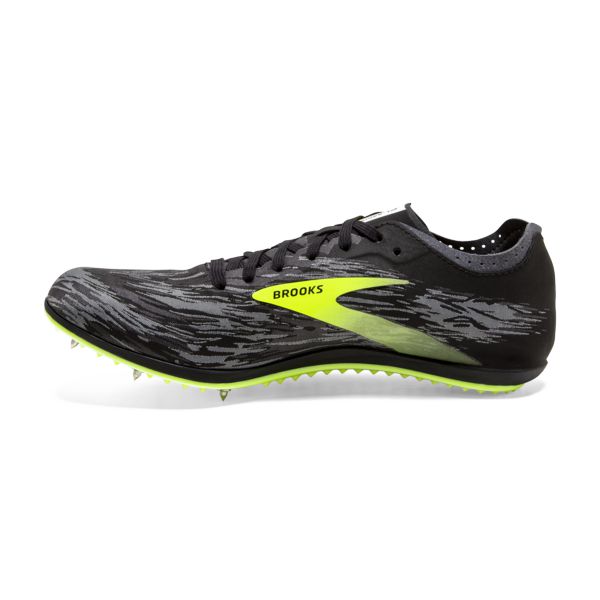 Brooks ELMN8 v5 Men's Racing Shoes Black / Grey / Yellow | NZ-652931