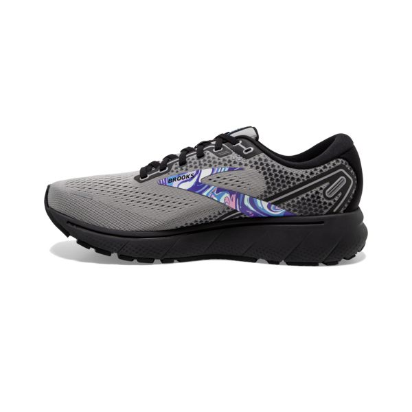 Brooks Ghost 14 Men's Road Running Shoes Grey / Black / Purple | NZ-203945