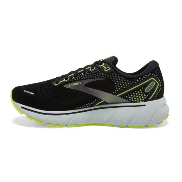 Brooks Ghost 14 Men's Road Running Shoes Black / Yellow / Grey | NZ-290754