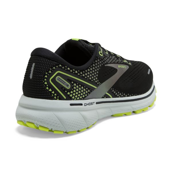 Brooks Ghost 14 Men's Road Running Shoes Black / Yellow / Grey | NZ-290754