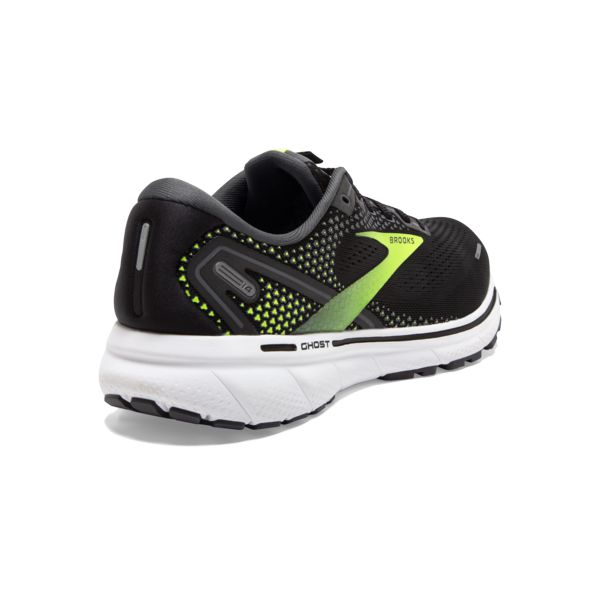 Brooks Ghost 14 Men's Road Running Shoes Black / Yellow / White | NZ-329806