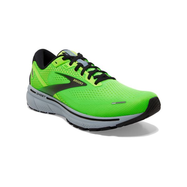 Brooks Ghost 14 Men's Road Running Shoes Green / Black / Grey | NZ-639172