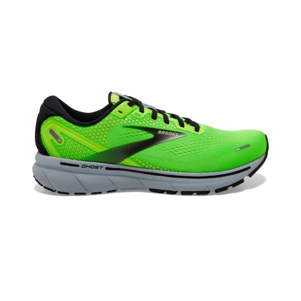 Brooks Ghost 14 Men\'s Road Running Shoes Green / Black / Grey | NZ-639172