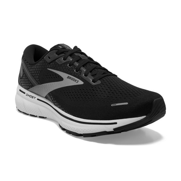 Brooks Ghost 14 Men's Road Running Shoes Black / White / Silver | NZ-654908