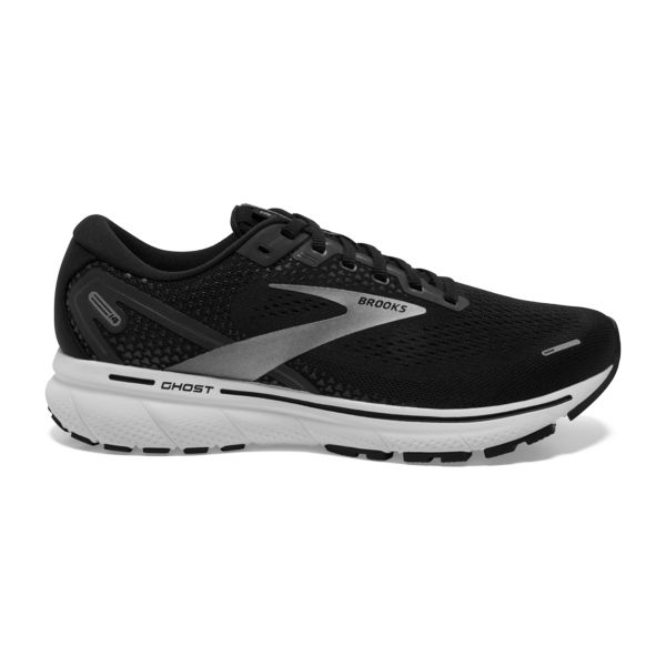 Brooks Ghost 14 Men\'s Road Running Shoes Black / White / Silver | NZ-654908