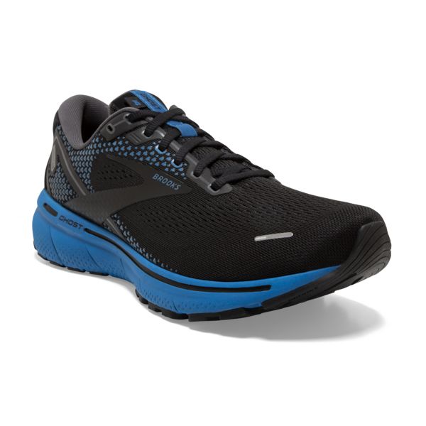 Brooks Ghost 14 Men's Road Running Shoes Black / Blue | NZ-689753